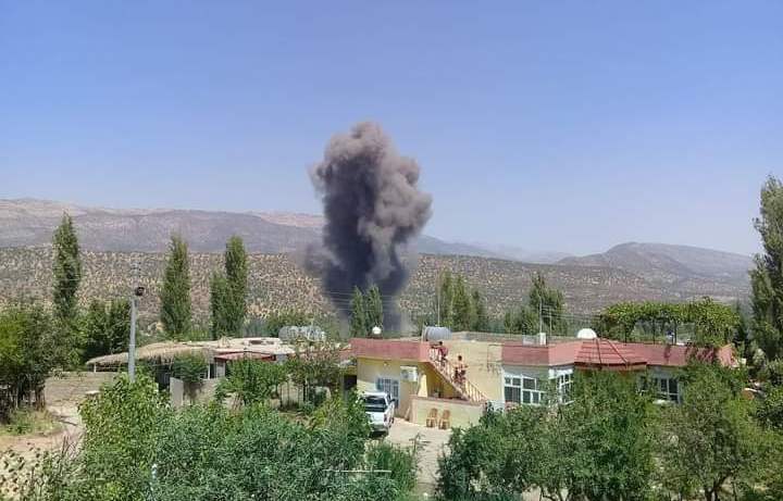 قصف عنيف للطائرات التركية على اميدي بـ دهوك