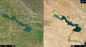 صور من الاقمار الصناعية تكشف حجم الكارثة الناجمة عن جفاف المياه في العراق