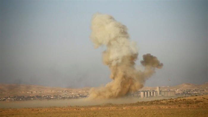 صواريخ غراد يستهدف محيط قاعدة تركية في الموصل