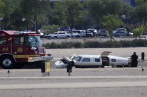 اصطدام طائرتين ومصرع اربعة اشخاص في مطار لاس فيغاس