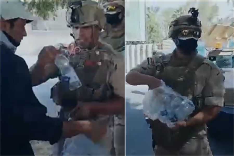أوامر الى الجيش العراقي بتوزيع المياه على المتظاهرين بشكل مستمر