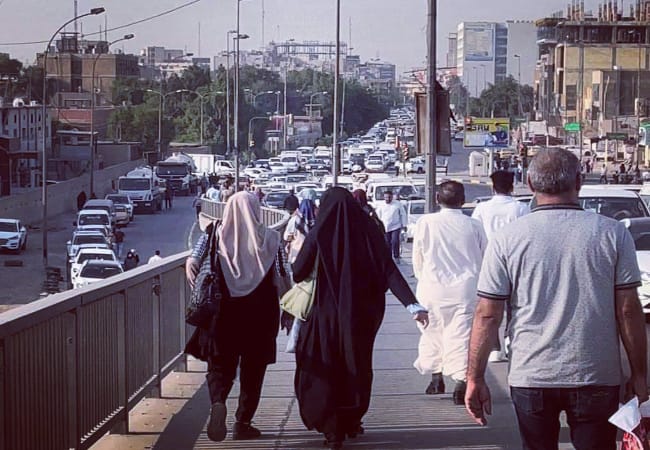 الموقف المروري لشوارع العاصمة بغداد.. زحامات خانقة وجسور مغلقة