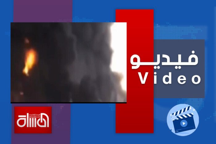 شاهد.. حريق ضخم داخل مصفى لاناز في أربيل