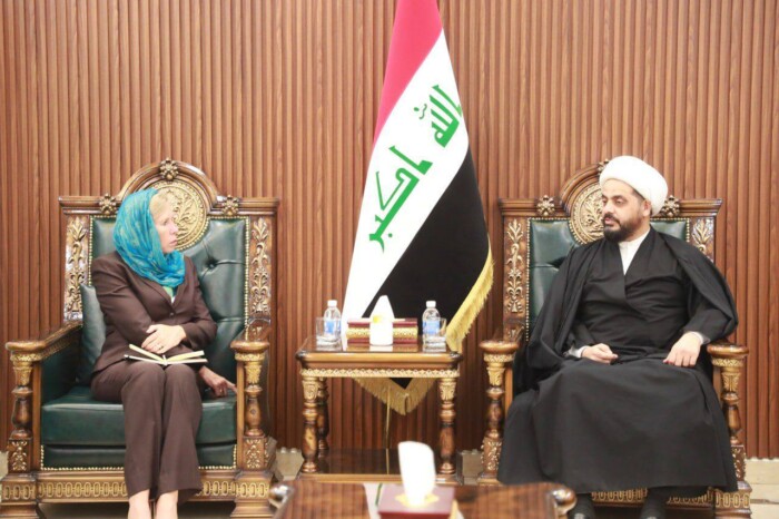 الخزعلي والسفيرة الاسترالية يبحثان آفاق التعاون ودعم برنامج الحكومة العراقية