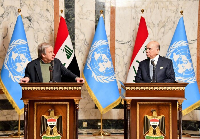 أمين عام الأمم المتحدة يبحث ملفات اقليمية ومحلية في العراق