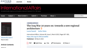 اكسفورد اكاديمي: التنافس الايراني السعودي وتزايد نفوذ الصين.. احدى تداعيات غزو العراق