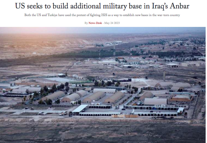 A new US military base in an Iraqi area floating on a sea of oil and gas