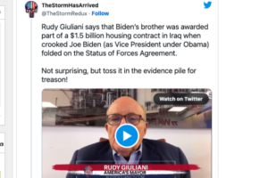 جولياني يتهم مجددا شقيق بايدن بالتورط في عقد إسكان فاسد بالعراق قيمته 1.5 مليار دولار