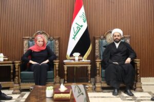 الخزعلي لبلاسخارت: ضرورة احترام سيادة العراق
