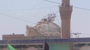 إصابة 12 عاملا جراء سقوط قبة مزار ديني  في واسط