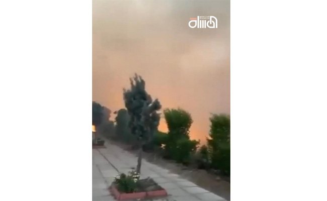 النيران تشتعل داخل جامعة الموصل