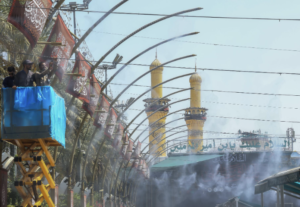 الزوار يواجهون حرارة 50 درجة مئوية بروح الإيمان بالاربعينية