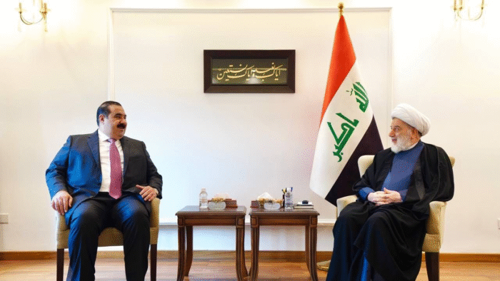 السامرائي يلتقي الشيخ حمودي ويبحثان التوقيتات الدستورية ومسار المرحلة المقبلة