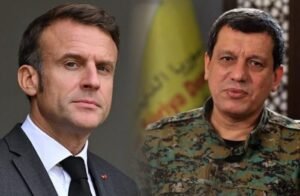 ماكرون يشدد لبارازاني على ضرورة دمج قسد فوراً ووقف النار