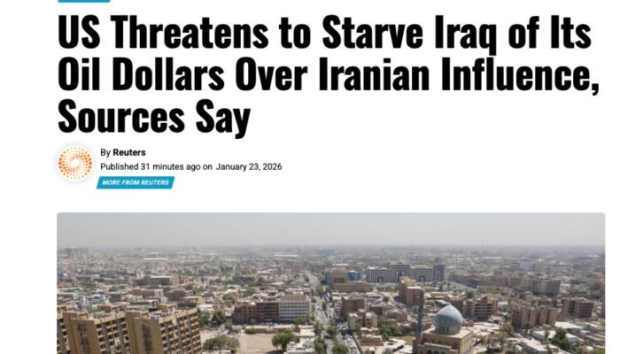 رويترز: الولايات المتحدة هددت بتجويع العراق اذا اشتركت جهات محسوبة على ايران في الحكومة المقبلة