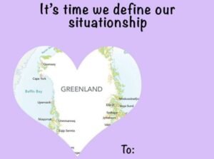 البيت الأبيض ينشر بطاقة تهنئة “عيد الحب” تحمل خريطة غرينلاند