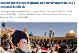 الرقم الغائب يصفع الجميع: التيار الصدري يصر.. الأزمة ملككم.. لا تلصقوها بنا