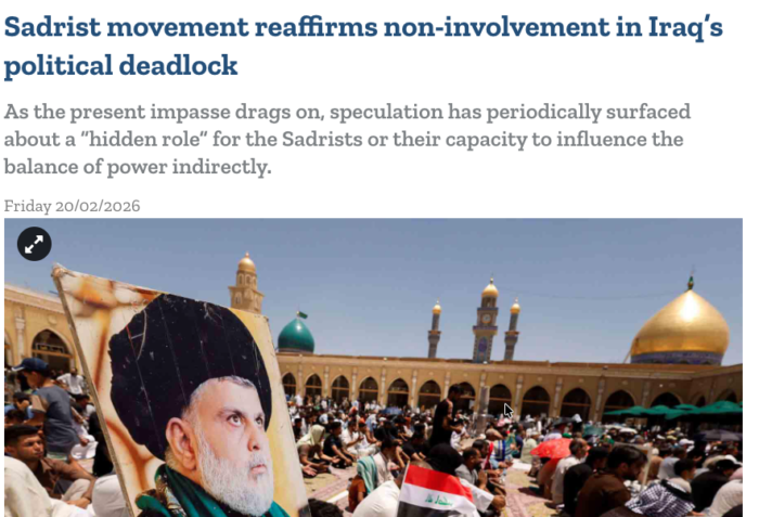 الرقم الغائب يصفع الجميع: التيار الصدري يصر.. الأزمة ملككم.. لا تلصقوها بنا