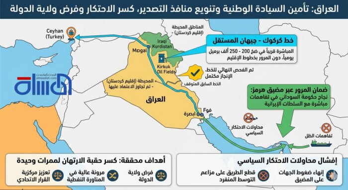 انفو كرافيك: تنويع منافذ التصدير النفطي ينعش الاقتصاد العراقي