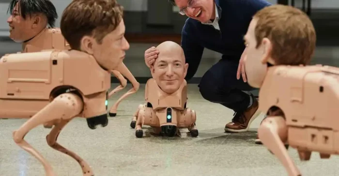 كلاب روبوتية بوجوه ماسك وبيزوس يشعل الجدل في برلين