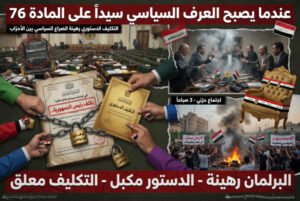عندما يصبح العرف السياسي سيداً على المادة 76: التكليف الدستوري رهينة الصراع الشيعي