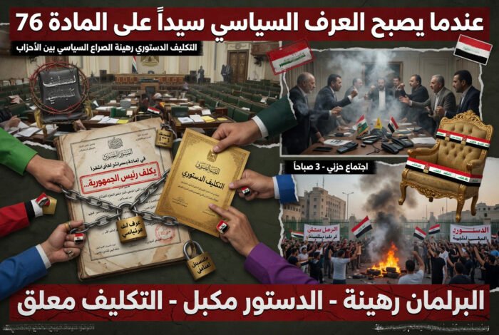 عندما يصبح العرف السياسي سيداً على المادة 76: التكليف الدستوري رهينة الصراع الشيعي