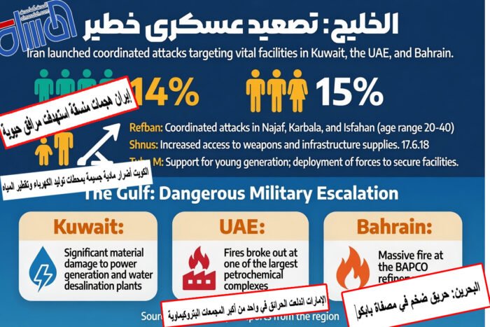 تصعيد عسكري خطير في الخليج ( انفوغرافيك)