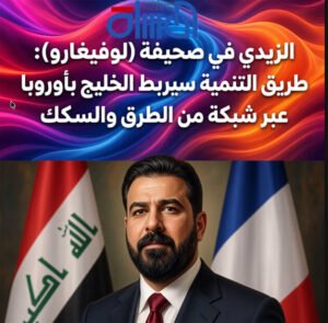 الزيدي في صحيفة (لوفيغارو) :طريق التنمية سيربط الخليج بأوروبا عبر شبكة من الطرق والسكك