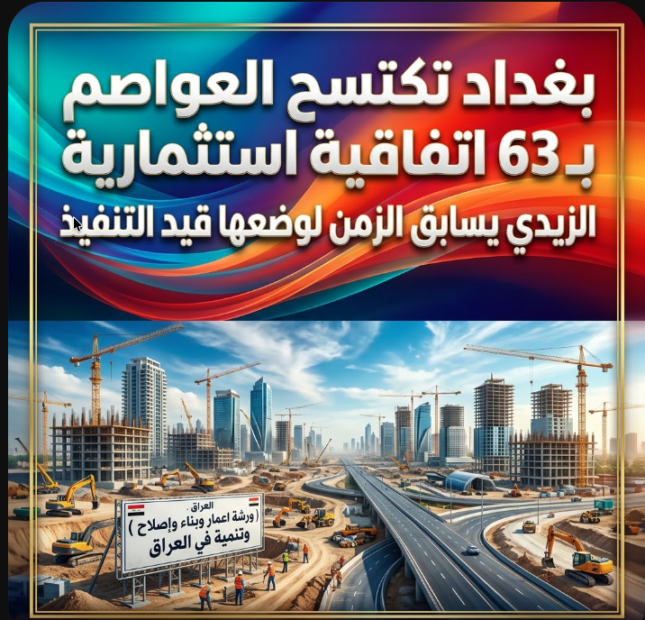 بغداد تكتسح العواصم بـ 63 اتفاقية استثمارية والزيدي يسابق الزمن لوضعها قيد التنفيذ